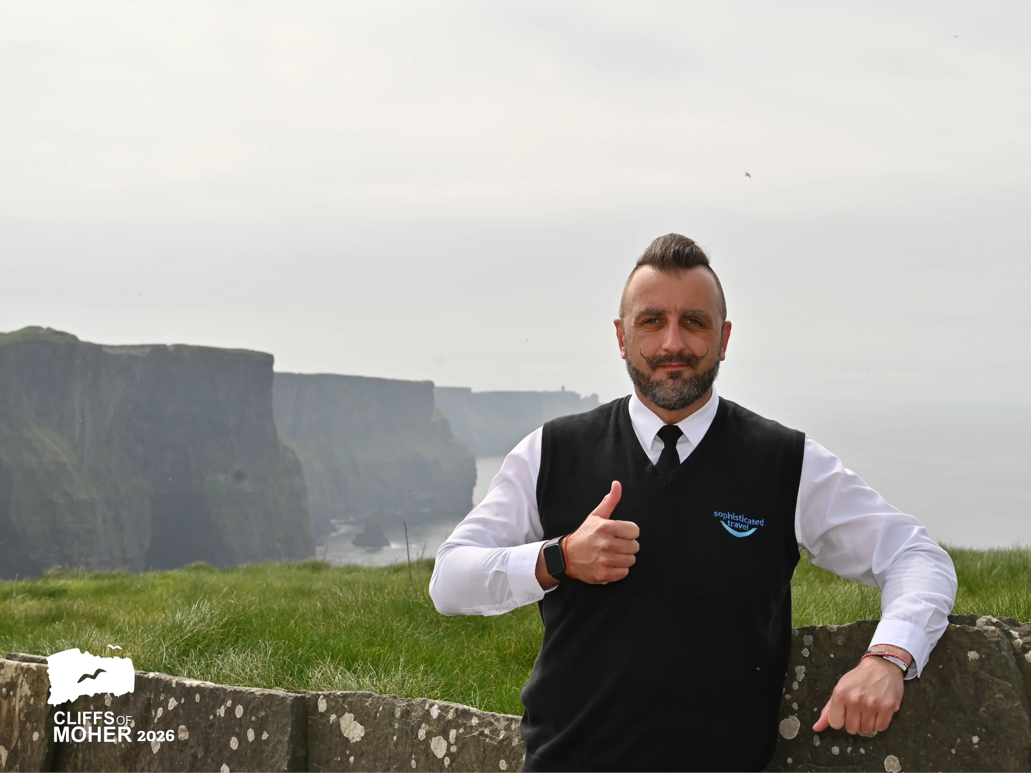 Cliffs of Moher coastline visited on a private chauffeur-driven day tour in Ireland