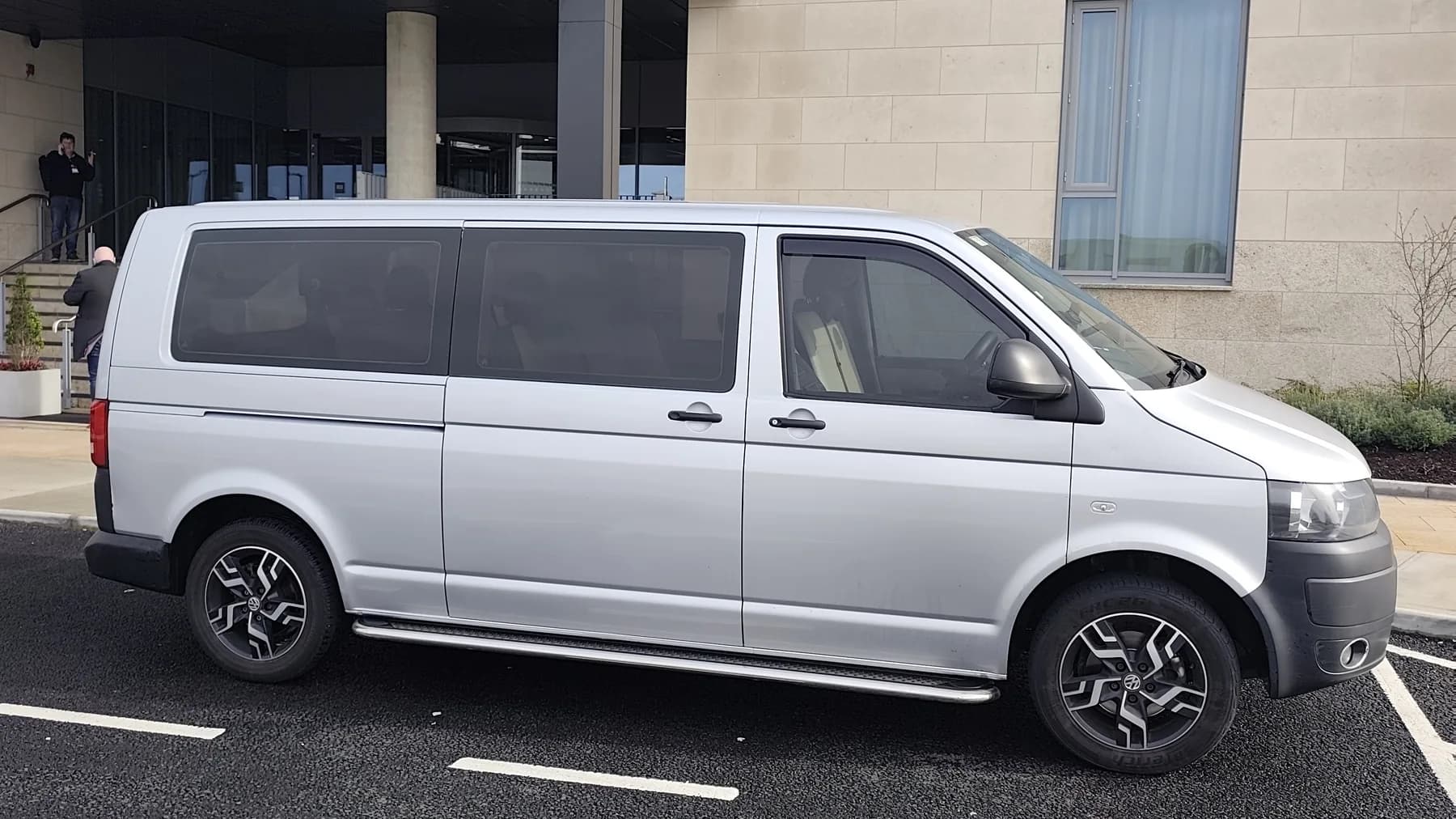 Executive private transfer van parked ready for a pick-up in Athlone