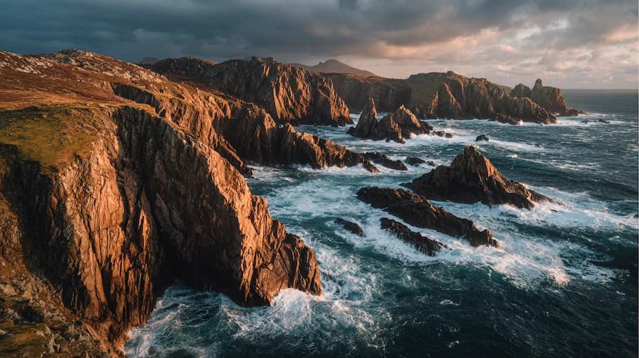 Sea cliffs at Malin Head on a private Wild Donegal tour