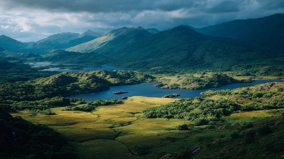 Lakes of Killarney seen from Ladies View on a private Ring of Kerry tour